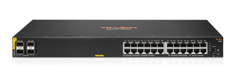 HPE Aruba Networking CX 6100 24G Class4 PoE 4SFP+ 370W Switch